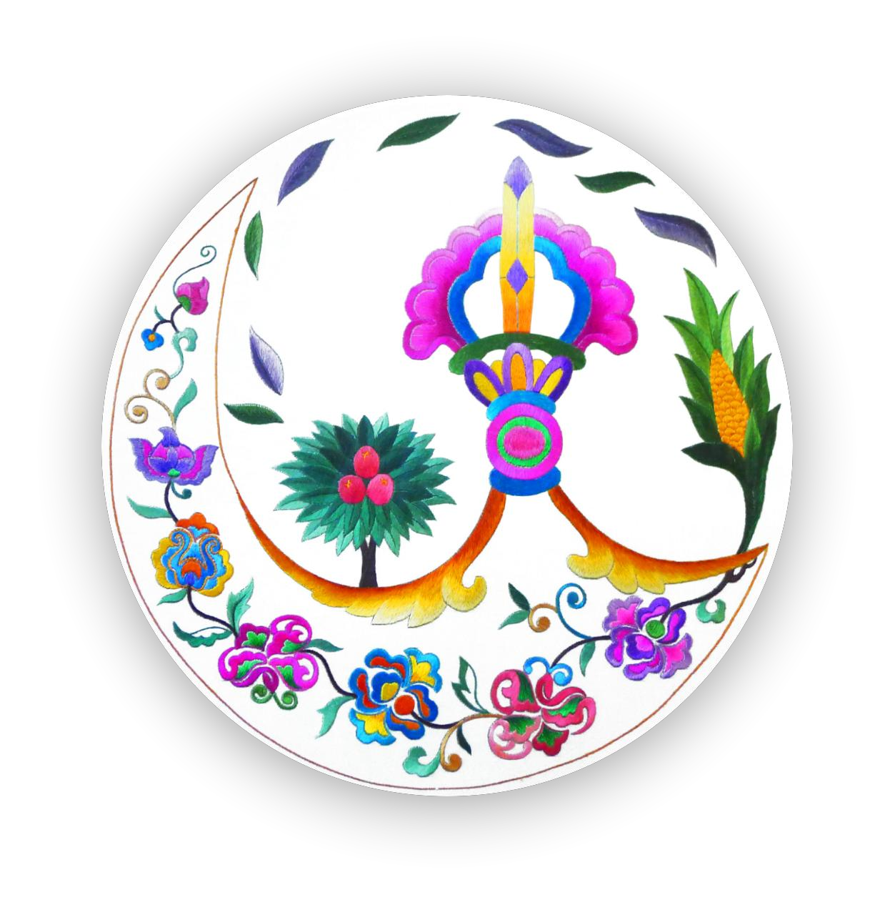金刚杵 刺绣唐卡